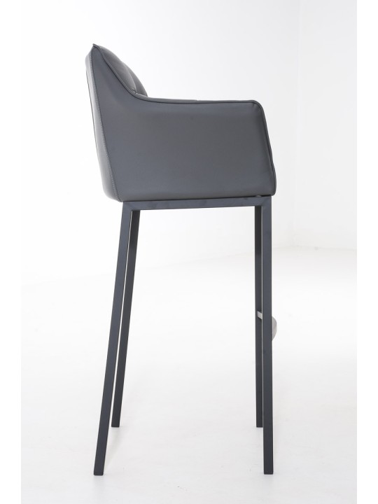 Barstol Damaso B med 4 fods stel, grå
