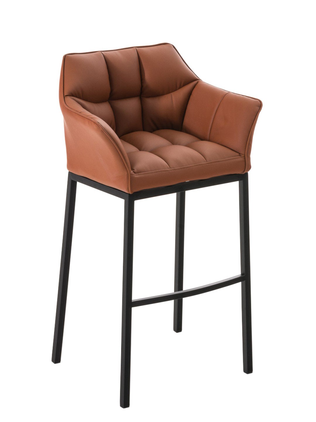 Barstol Damaso B med 4 fods stel, lysebrun