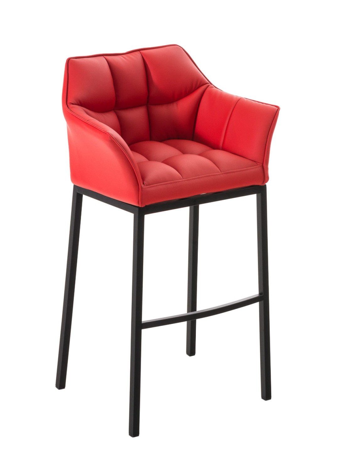 Barstol Damaso B med 4 fods stel, rød