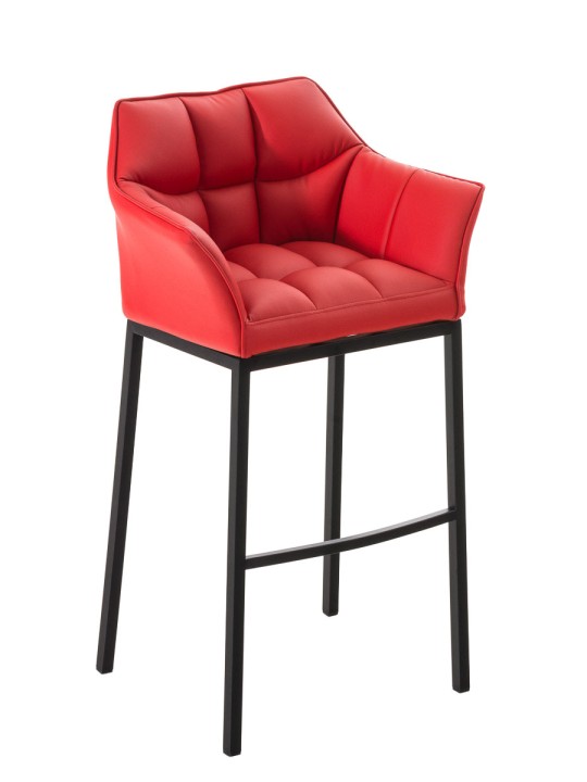 Barstol Damaso B med 4 fods stel, rød