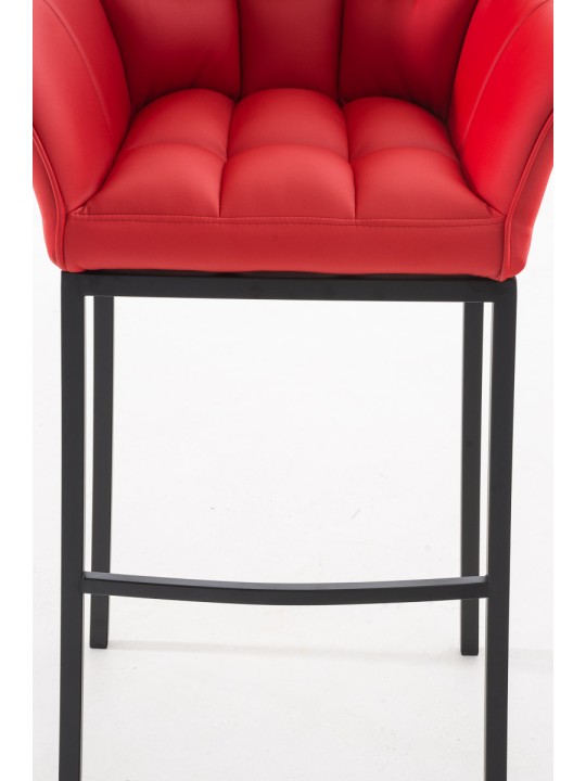 Barstol Damaso B med 4 fods stel, rød