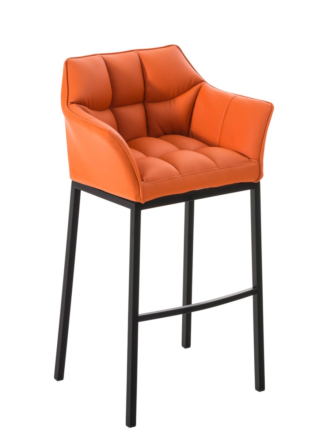 Barstol Damaso B med 4 fods stel, orange