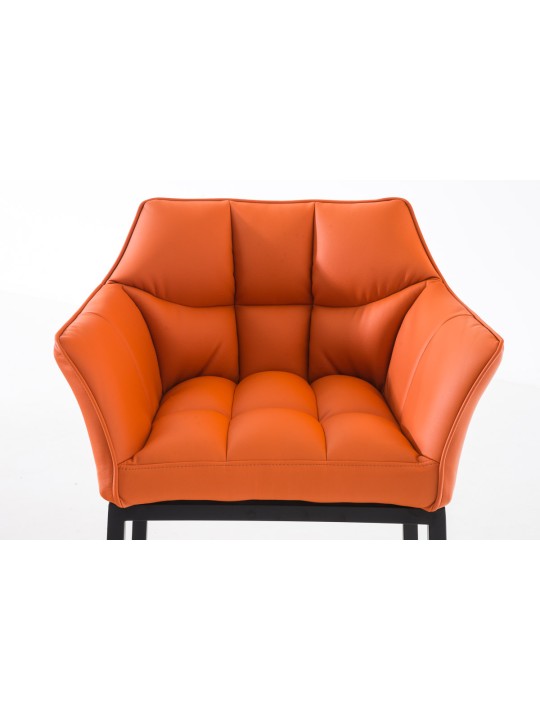 Barstol Damaso B med 4 fods stel, orange