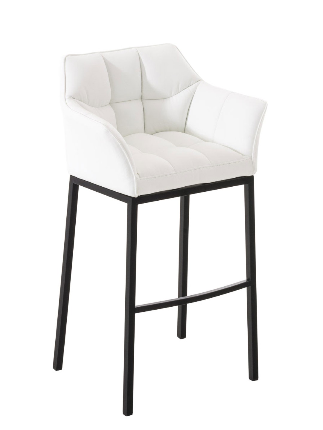 Barstol Damaso B med 4 fods stel, hvid