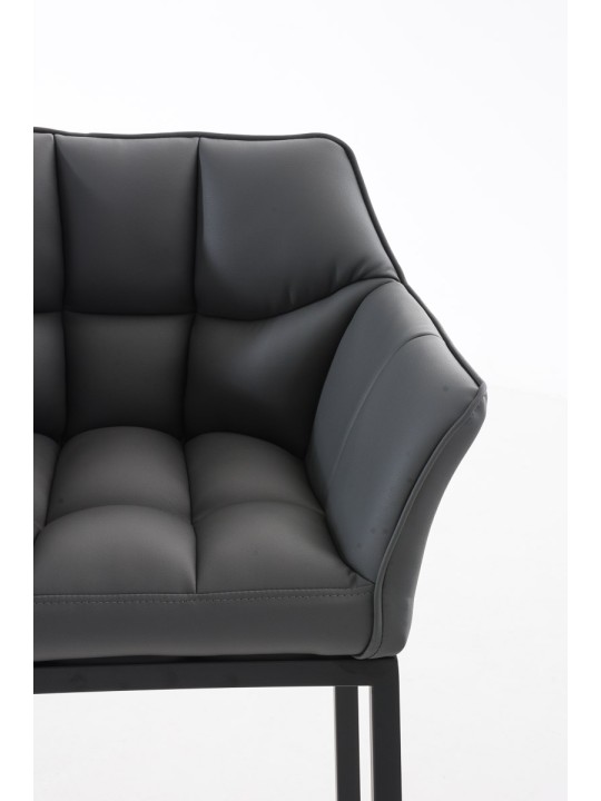 Barstol Damaso B med 4 fods stel, grå