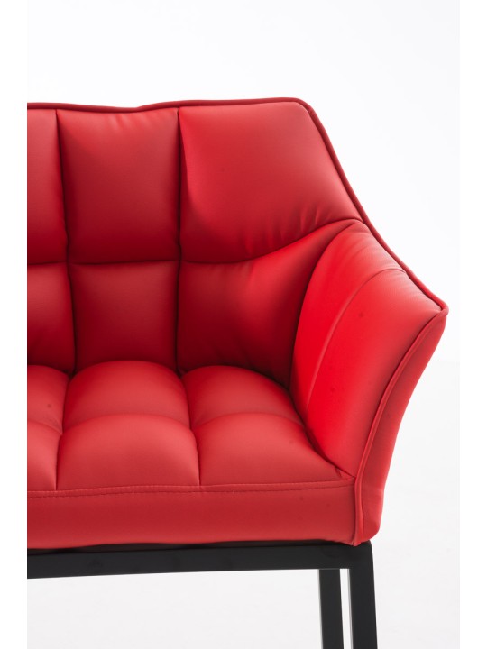 Barstol Damaso B med 4 fods stel, rød