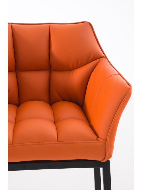 Barstol Damaso B med 4 fods stel, orange