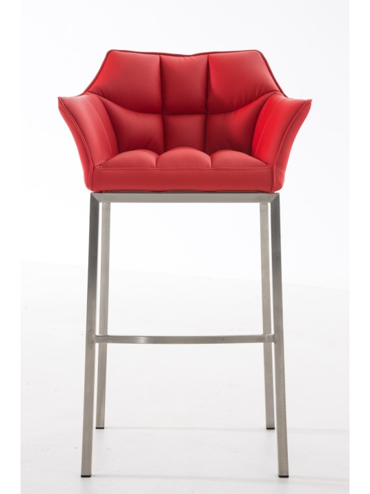 Barstol Damaso E med 4 fods stel, rød