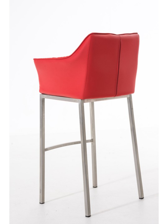 Barstol Damaso E med 4 fods stel, rød