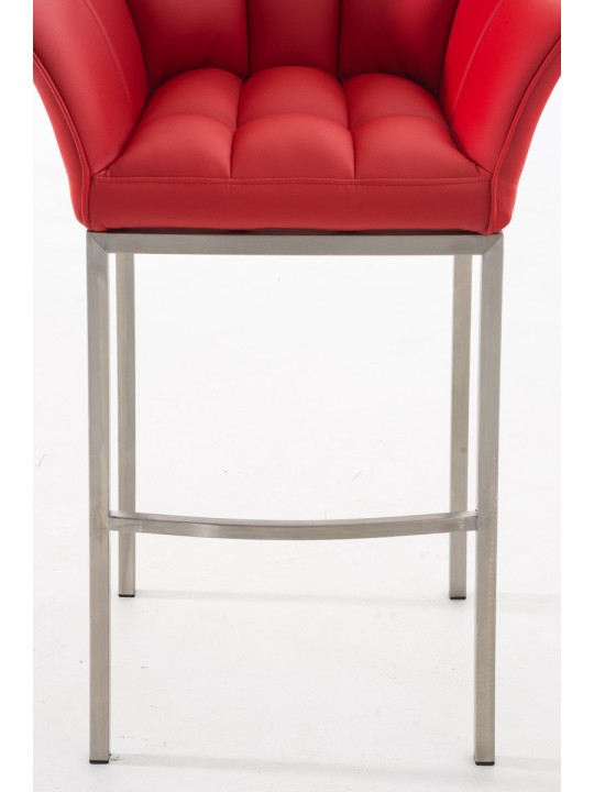 Barstol Damaso E med 4 fods stel, rød
