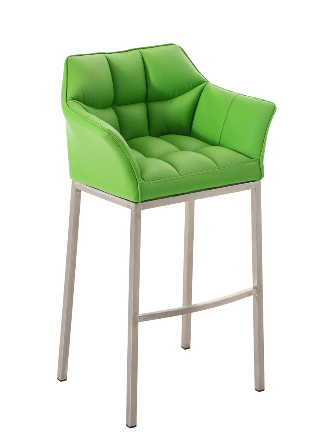 Barstol Damaso E med 4 fods stel, grøn