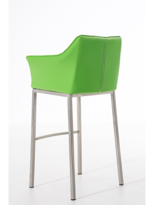 Barstol Damaso E med 4 fods stel, grøn