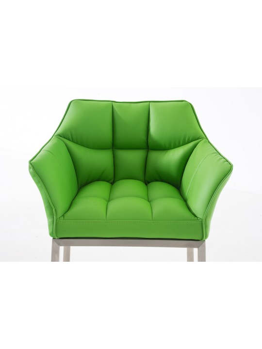 Barstol Damaso E med 4 fods stel, grøn