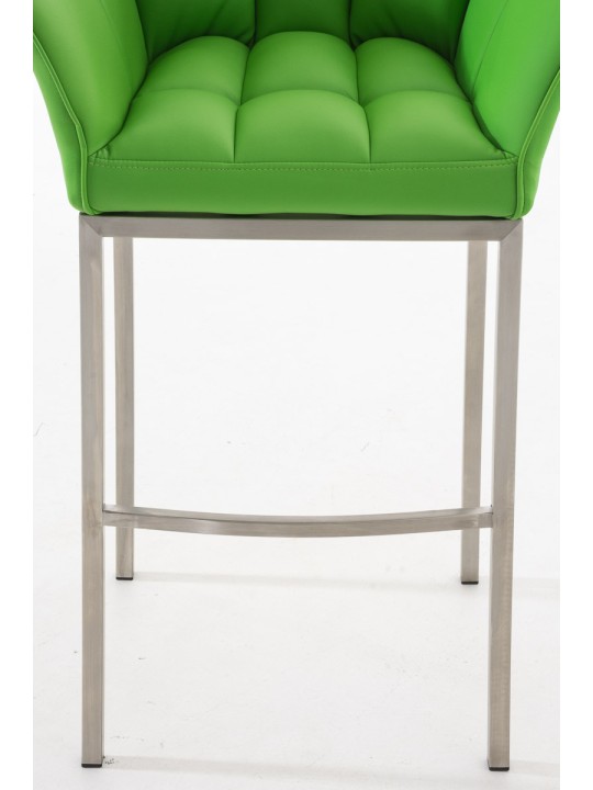 Barstol Damaso E med 4 fods stel, grøn