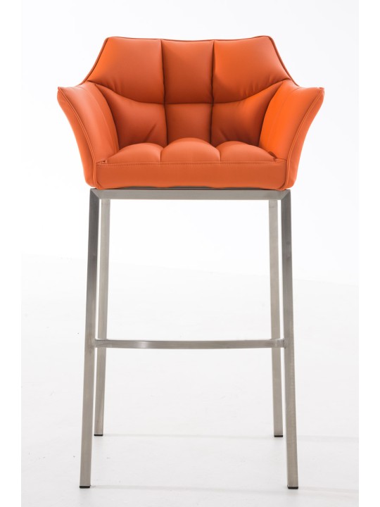 Barstol Damaso E med 4 fods stel, orange