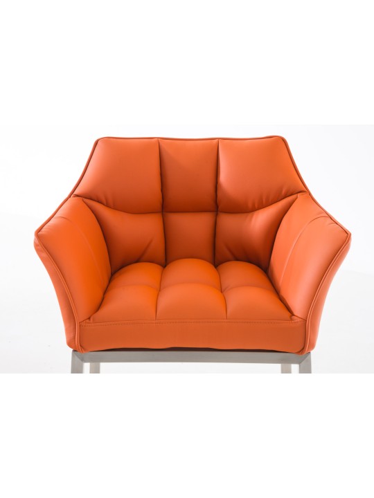Barstol Damaso E med 4 fods stel, orange