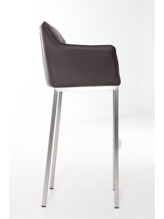 Barstol Damaso E med 4 fods stel, brun