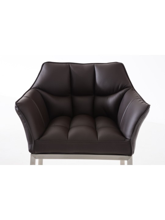 Barstol Damaso E med 4 fods stel, brun