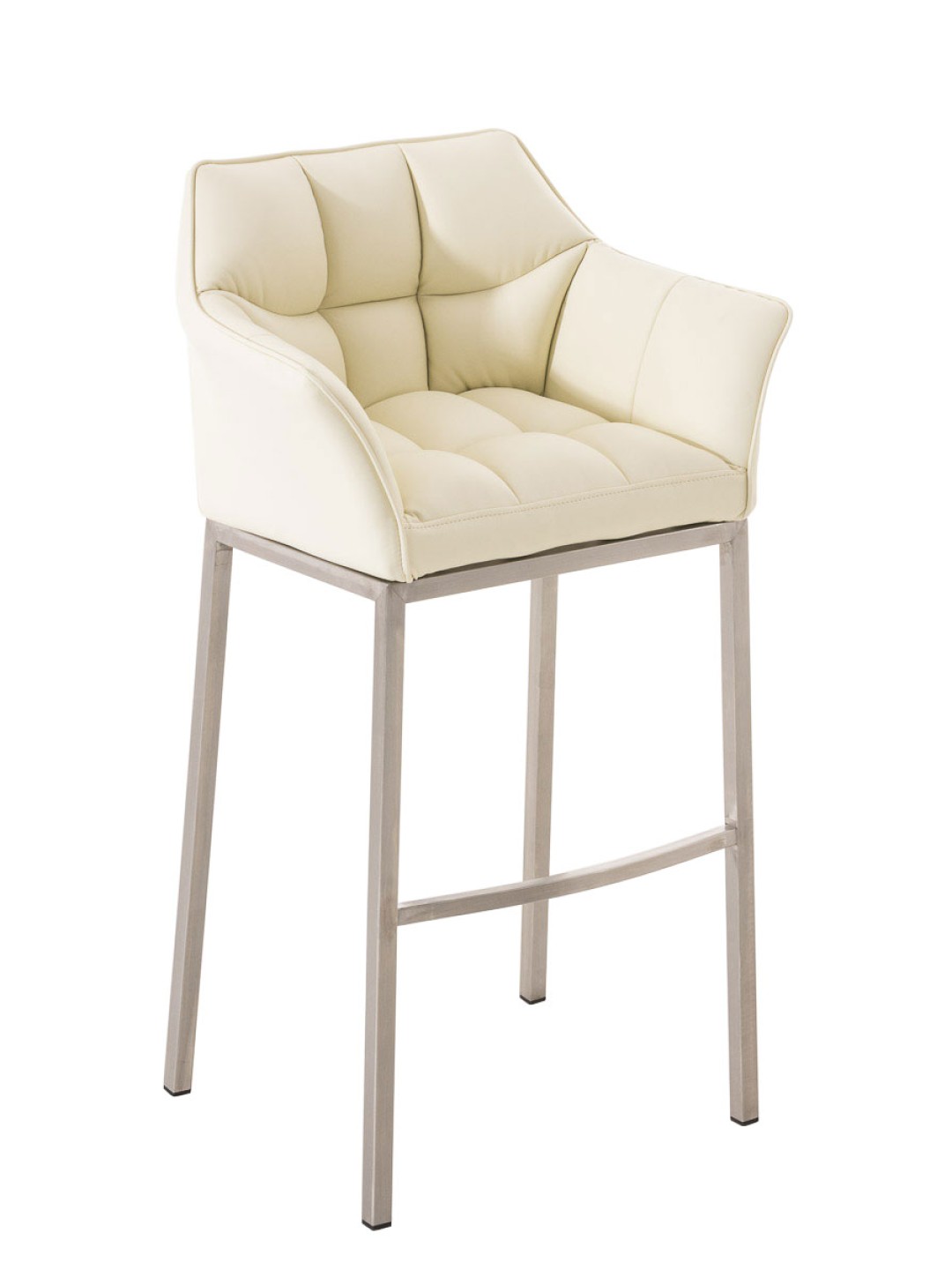 Barstol Damaso E med 4 fods stel, creme