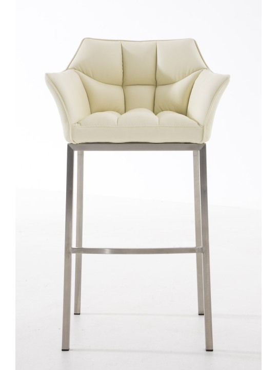 Barstol Damaso E med 4 fods stel, creme