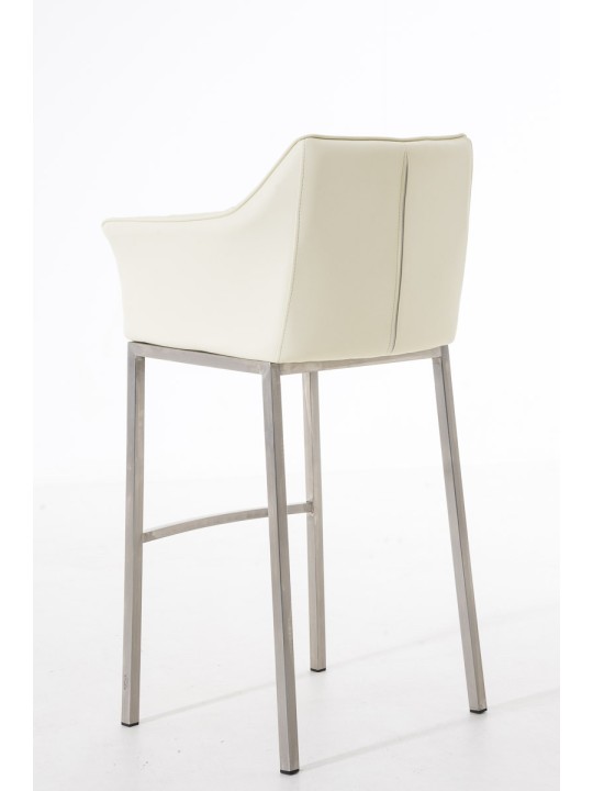 Barstol Damaso E med 4 fods stel, creme