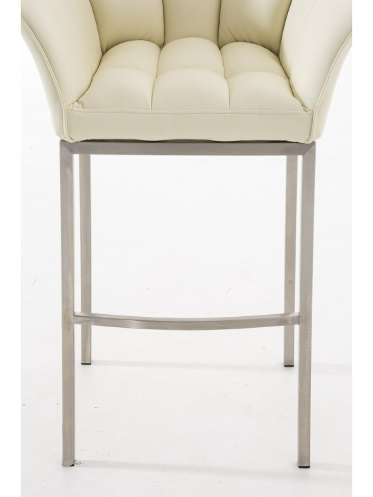 Barstol Damaso E med 4 fods stel, creme