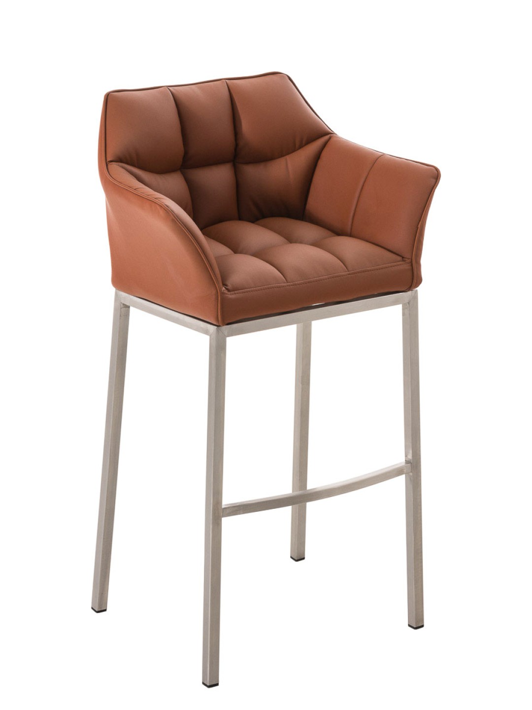 Barstol Damaso E med 4 fods stel, lysebrun