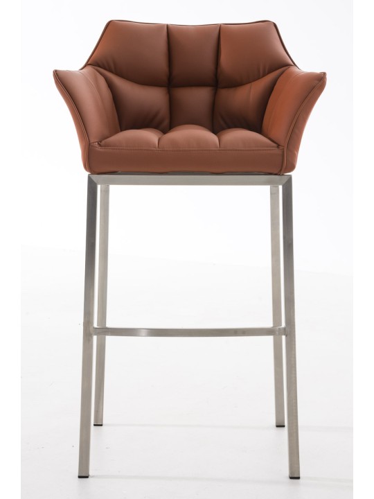 Barstol Damaso E med 4 fods stel, lysebrun