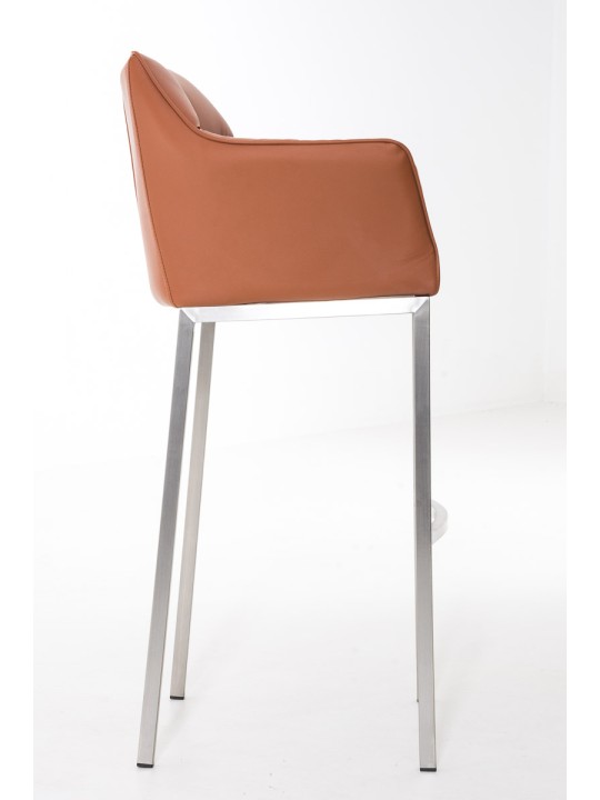 Barstol Damaso E med 4 fods stel, lysebrun