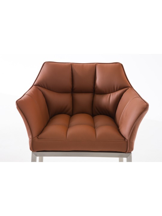 Barstol Damaso E med 4 fods stel, lysebrun