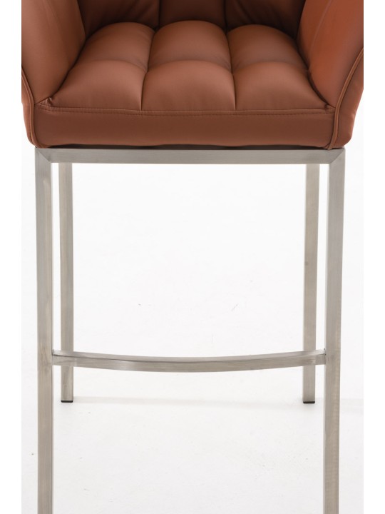 Barstol Damaso E med 4 fods stel, lysebrun