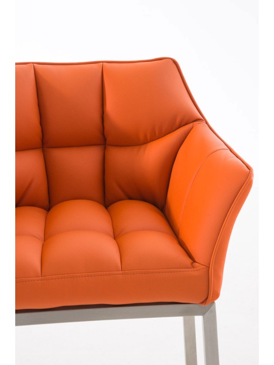 Barstol Damaso E med 4 fods stel, orange
