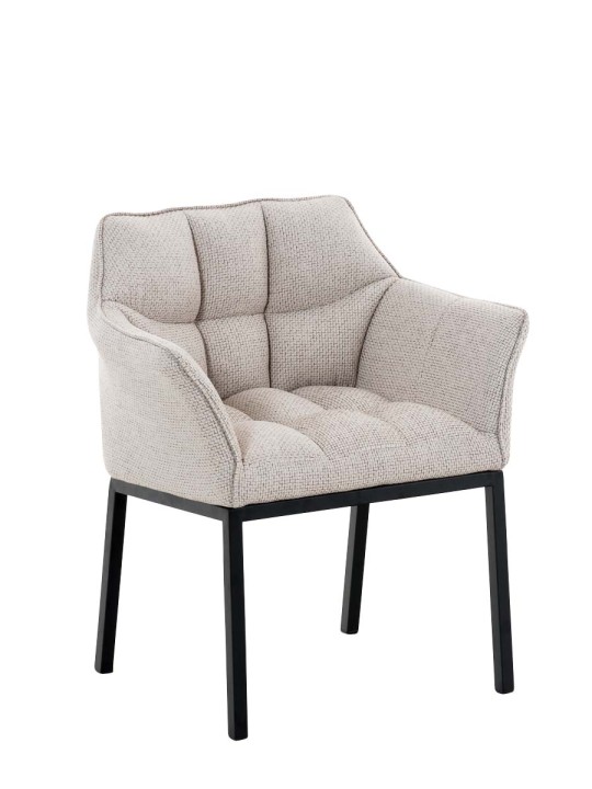 Spisestuestol Octavia B stof, elfenben