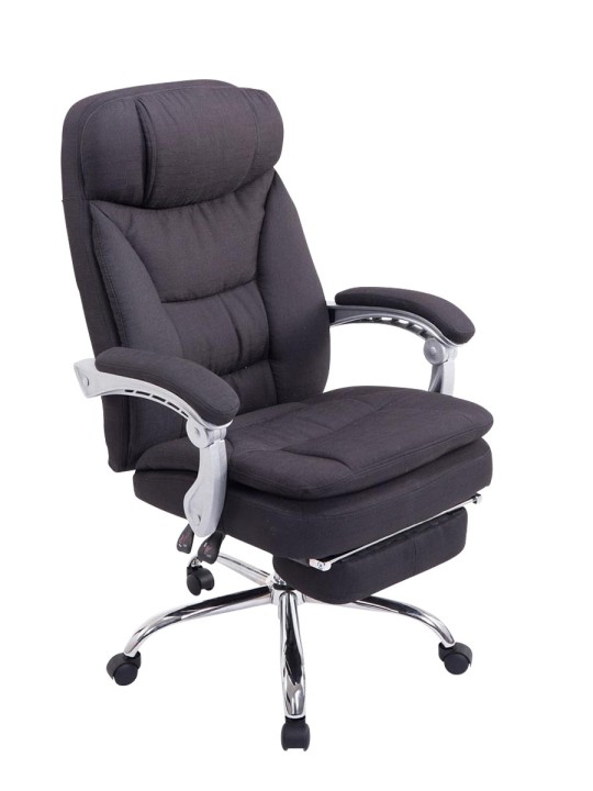 XL kontorstol Troy stof, sort