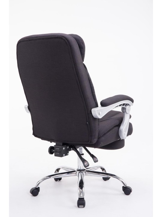 XL kontorstol Troy stof, sort