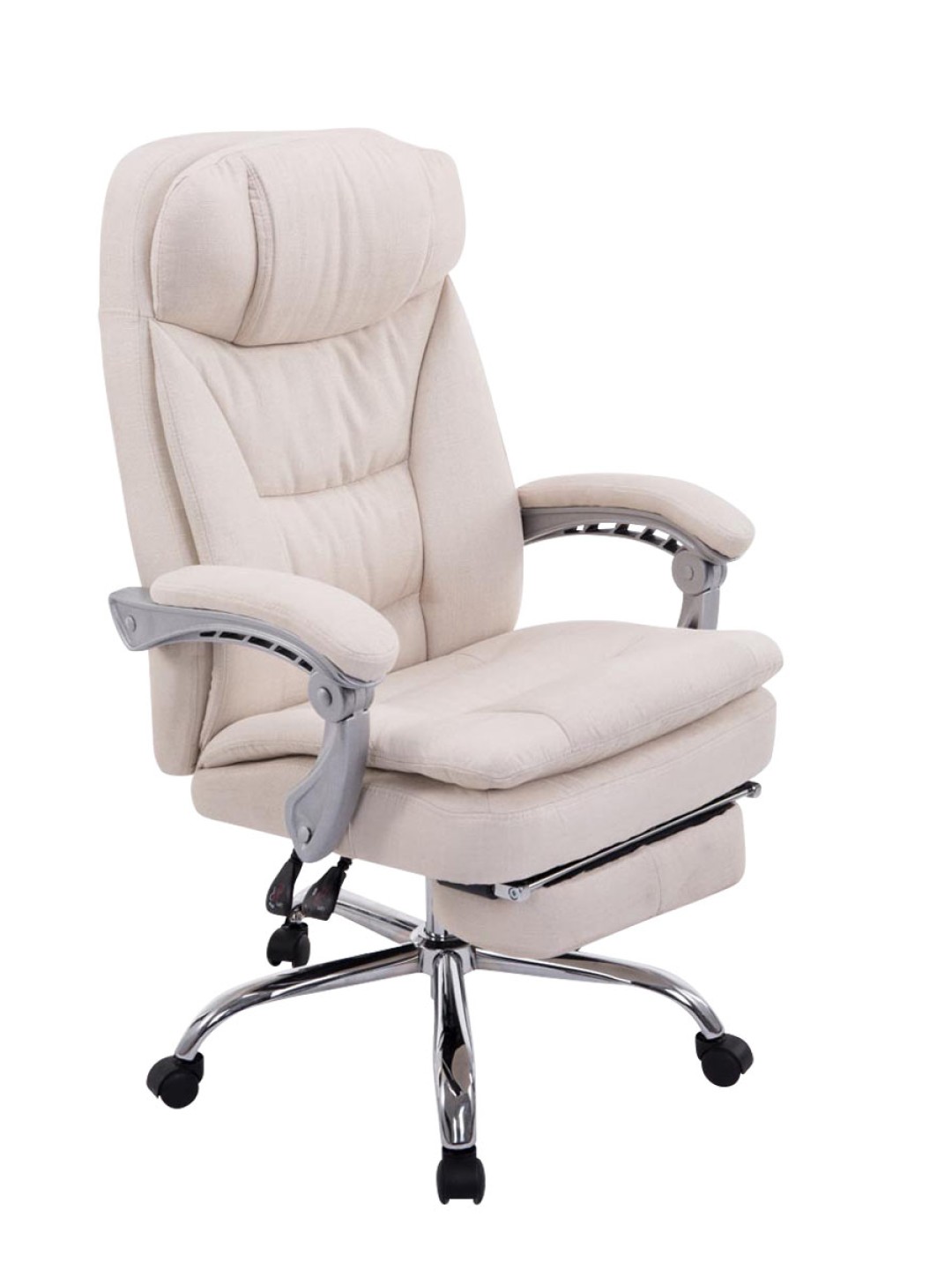 XL kontorstol Troy stof, creme