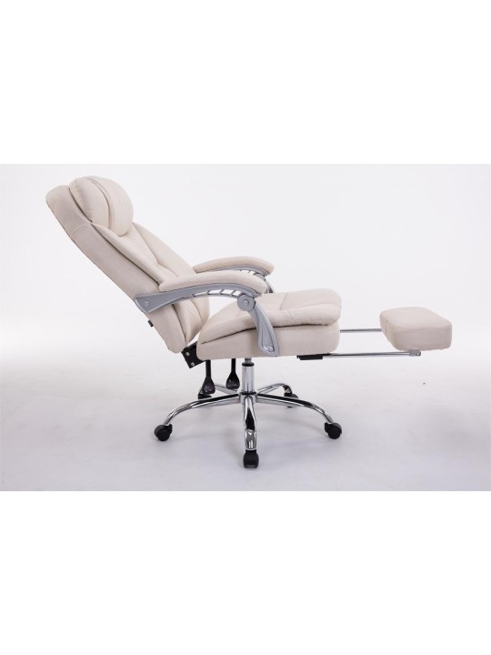 XL kontorstol Troy stof, creme