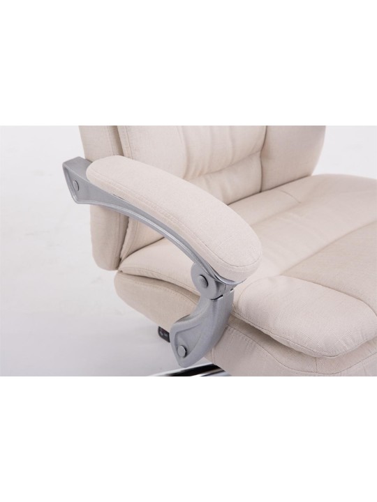 XL kontorstol Troy stof, creme