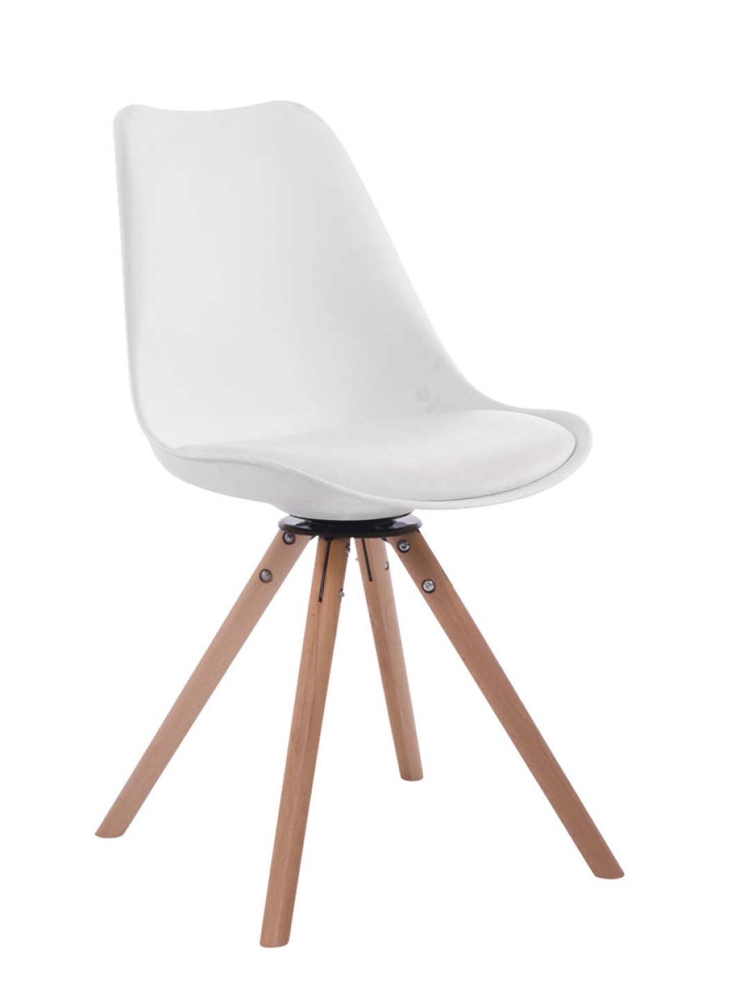 Troyes drejelige Natura rund besøgsstol, hvid