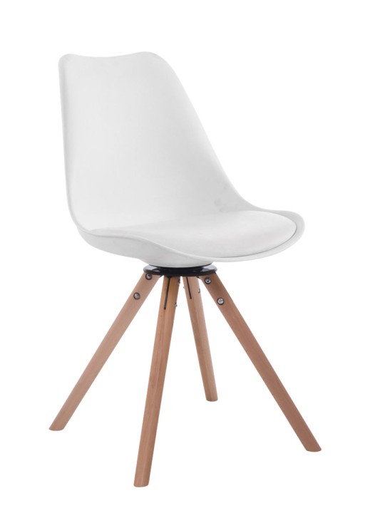 Troyes drejelige Natura rund besøgsstol, hvid