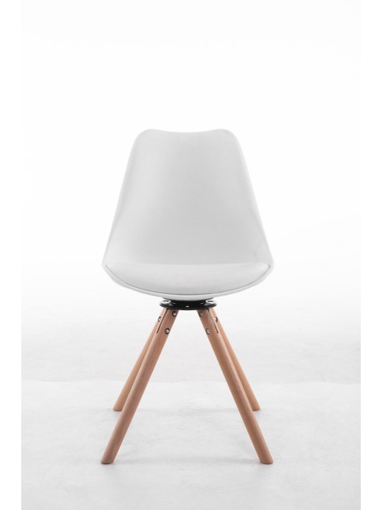 Troyes drejelige Natura rund besøgsstol, hvid