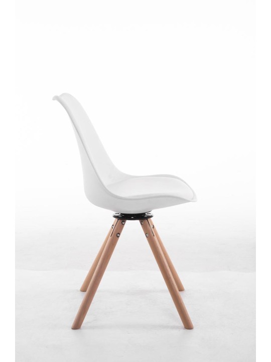 Troyes drejelige Natura rund besøgsstol, hvid