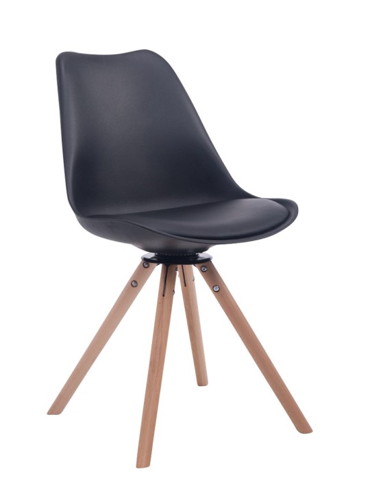 Troyes drejelige Natura rund besøgsstol, sort Troyes drejelige Natura rund besøgsstol, sort