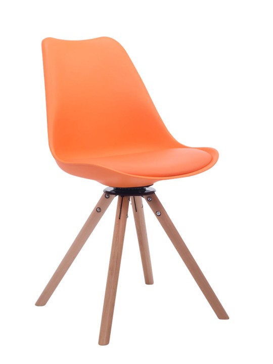 Troyes drejelige Natura rund besøgsstol, orange Troyes drejelige Natura rund besøgsstol, orange