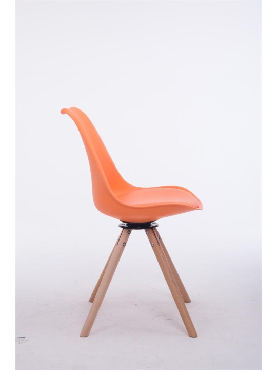 Troyes drejelige Natura rund besøgsstol, orange Troyes drejelige Natura rund besøgsstol, orange