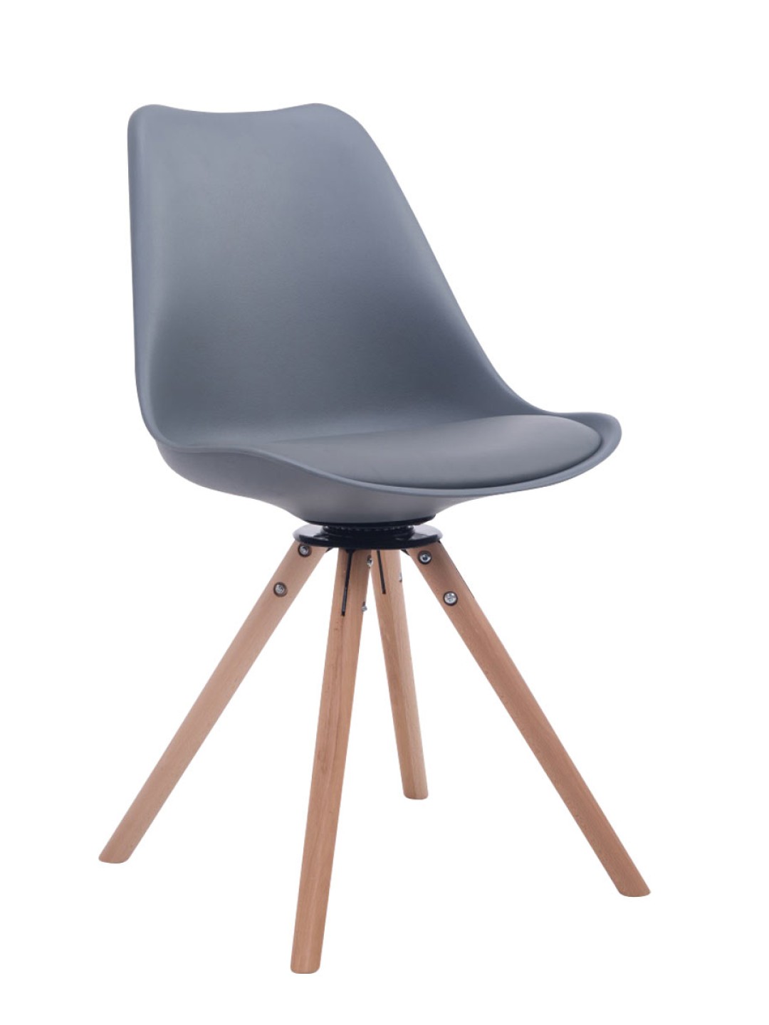 Troyes drejelige Natura rund besøgsstol, grå