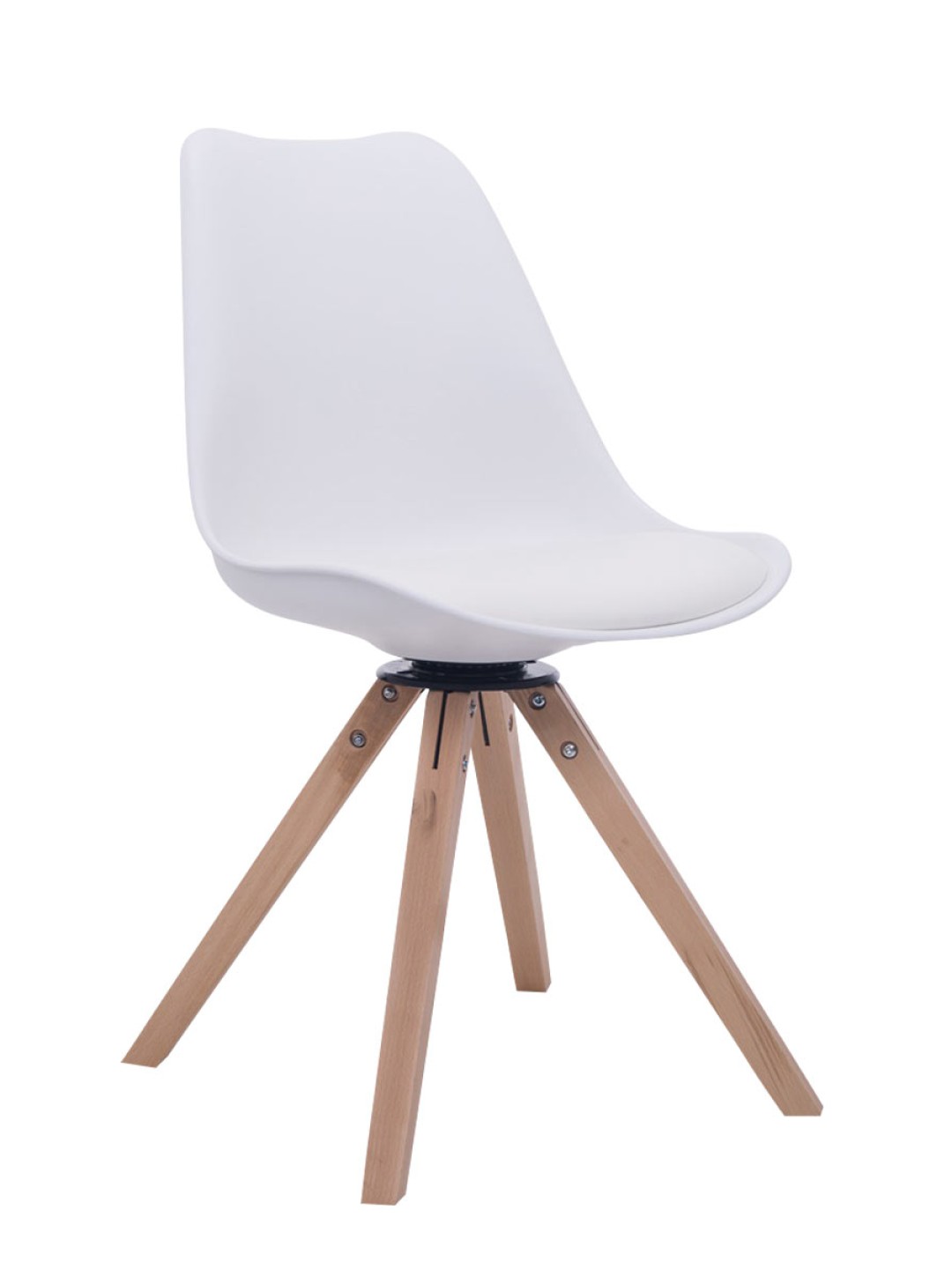 Troyes drejestol Natura Square, hvid