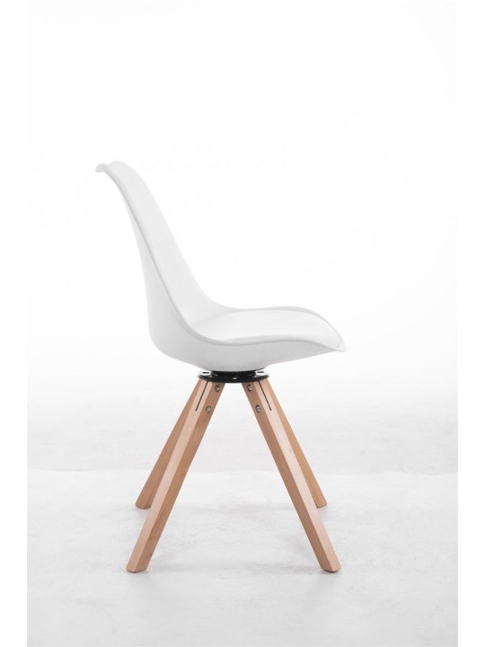 Troyes drejestol Natura Square, hvid