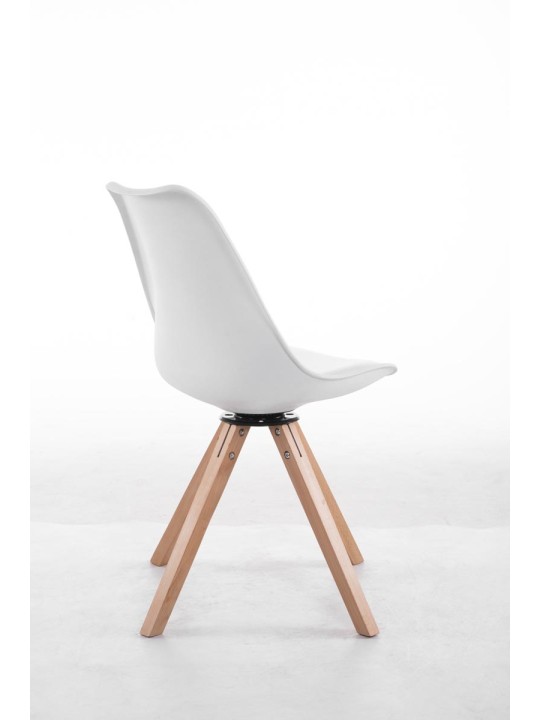 Troyes drejestol Natura Square, hvid