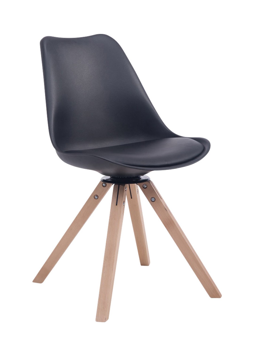 Troyes drejestol Natura Square, sort